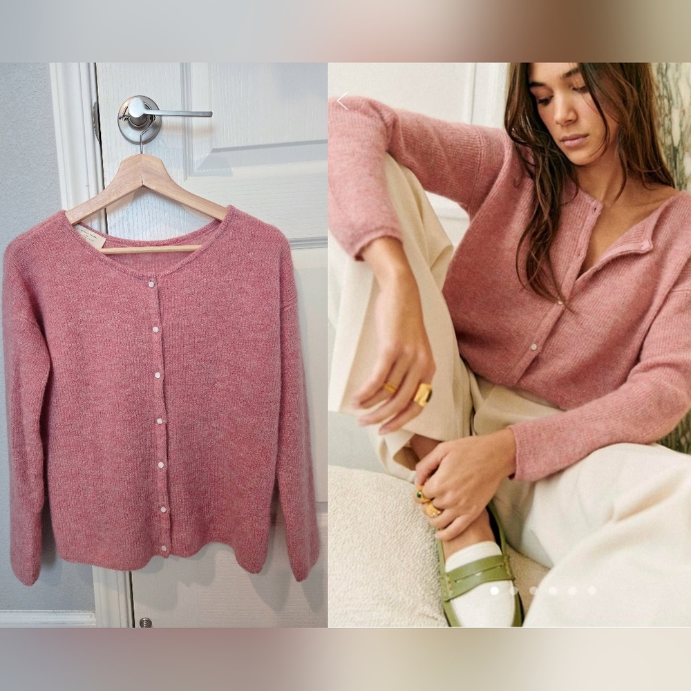Sezane Gaspard Cardigan Rosewood